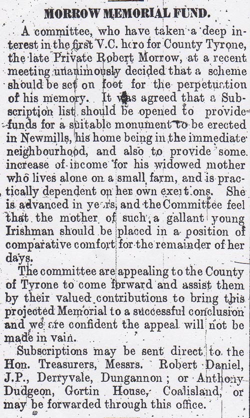 Tyrone Courier dated 20th January 1916