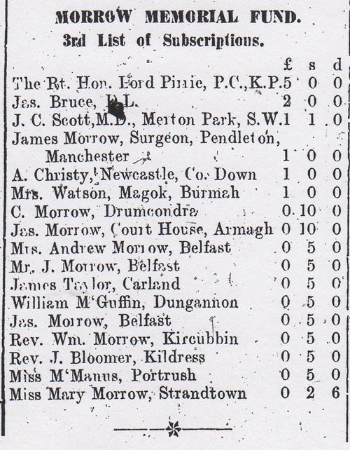 Tyrone Courier dated 16th March 1916
