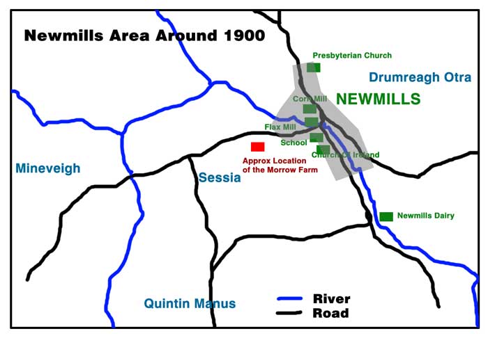 Map of Newmills area around 1900