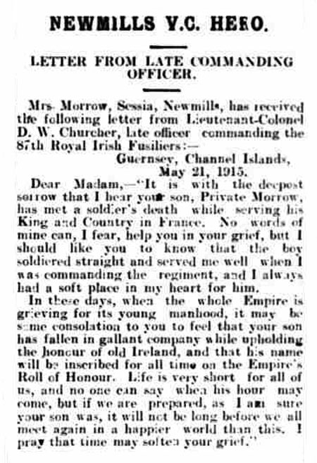 Mid Ulster Mail dated 5th June 1915
